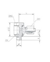 [RAST7536-S1408] Banjo koppeling mannelijk (14S - M22X1,5) x mannelijk (1/2" BSP)