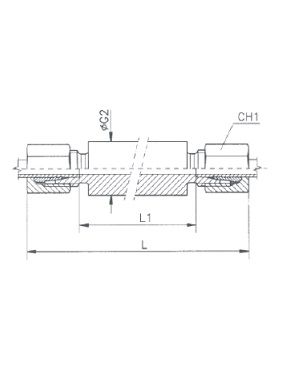 [RAST7543-L0808] Schotkoppeling 08L - 08L - M14X1,5