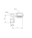 [RAST7515-L0604] Haakse koppeling 90° mannelijk (06L - M12X1,5) x mannelijk (1/4" BSP conisch)