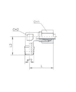 [RAST7514-L0610] Haakse koppeling 90° mannelijk (06L - M12X1,5) x mannelijk (M10x1,0 conisch)