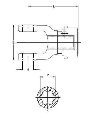[WALT26.84.102] Gaffel met snelsluiting ASG 1.3/8" - 21