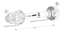 [WALTWWE2480L1210SDF25] Groothoek cardan W2480 1.3/8"-6 (80°) x 1.3/8"-6