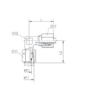 [RAST7593-S2020] Gebogen verbinding mannelijk - vrouwelijk 20S - 20S - M30x2,0