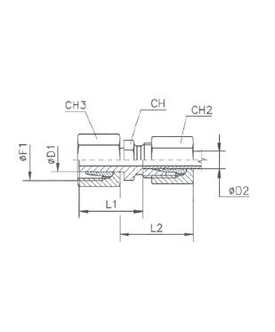 [RAST7566-S1408] Reductie vrouwelijk (14S - M22x1,5) x mannelijk (08S - M16x1,5)