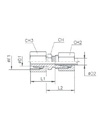 [RAST7565-L1008] Reductie vrouwelijk (10L - M16x1,5) x mannelijk (08L - M14x1,5)