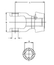 [WALT26.84.04] Gaffel met automatische snelsluiting QSG 1.3/4" - 6