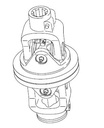 [WALT36.10X36.14.116] Kruiskoppeling WW2580 - gaffel AG 1.3/8 - 6 x gaffel buis S5