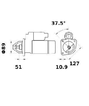 [ISKRIS0941] Reductiestarter Mahle MS440  3,0 Kw - 12V - 10T