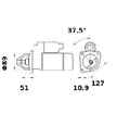 [ISKRIS0941] Reductiestarter Mahle MS440  3,0 Kw - 12V - 10T