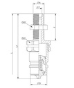 [DKWK 80 955 041] Snelkoppeling mannelijk - DN 13 - schotkoppeling - M14/08L