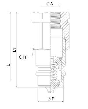 [DKWK 80 955 061] Snelkoppeling mannelijk - DN 13 - 3/8" BSP