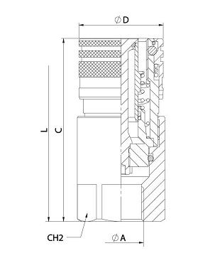 [DKWK 80 966 003] Snelkoppeling  vrouwelijk - DN 09 - 1/2"BSP