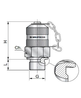 [DKWK 80 800 001] Druknemer (mannelijk - M8x1,0) x (mannelijk  M16x2,0)