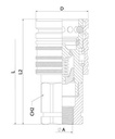 [DKWK 80 950 051] Snelkoppeling vrouwelijk - DN 13 - 3/8" BSP - trekken en duwen