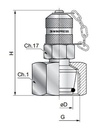 [DKWK 80 800 171] Druknemer (vrouwelijk M16x1,5 - 08S) x (mannelijk  M16x2,0)