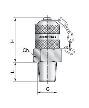 [DKWK 80 800 074] Druknemer (mannelijk - 1/4" NPT) x (mannelijk  M16x2,0)
