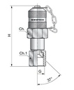 [DKWK 80 800 094] Druknemer (vrouwelijk - 3/4" JIC) x (mannelijk  M16x2,0)