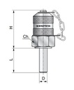 [DKWK 80 800 141] Druknemer (pijpeind 08L/S) x (mannelijk  M16x2,0)