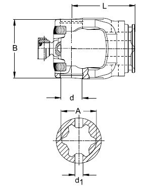 [WALT35.14.311] Gaffel voor buis 47,0 x 61,0 (serie S5) (80° P-line)