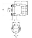 [WALT35.14.310] Gaffel voor buis 48,0 x 57,5 (serie 2aG) (80° P-line)