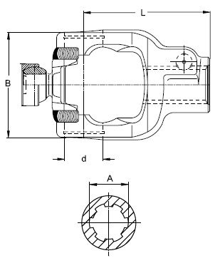 [WALT36.83.312] Gaffel met snelsluiting ASG P 1.3/8" - 21 (80°)