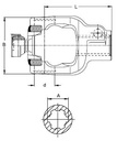 [WALT36.83.312] Gaffel met snelsluiting ASG P 1.3/8" - 21 (80°)