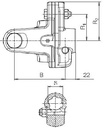 [BOND6060G0306R] Breekboutkoppeling 1.3/8 - 6 / kruis 30,2x79,4 /2100 daNm
