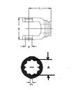 [WALT21.11.02] Gaffel voor as 35x31-18 (serie ZWP)