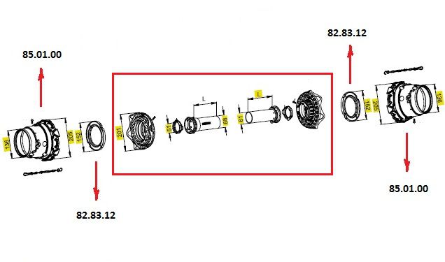 [WALTSDF15L1000-WWZ] Complete Stofkap SDF15 lengte 1000mm