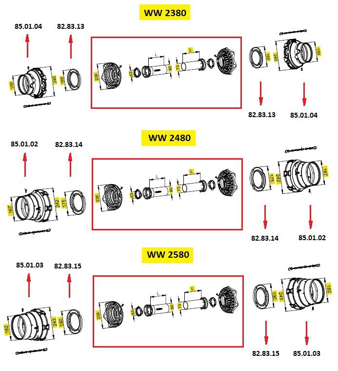 [WALTSDF25L1000-WWZ] Complete Stofkap SDF25 lengte 1000mm