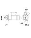 [ISKRIS1158] Reductiestarter Mahle MS291  4,2 Kw - 12V - 10T