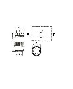 [DKWK 80 007 002] Smoorklep unidirectioneel - 3/8"  BSP