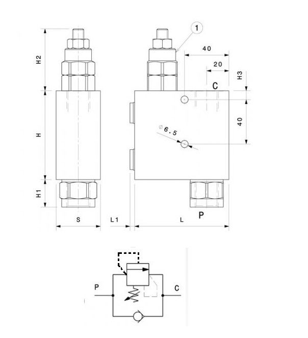 [DKWK 80 004 011] Sequence klep 1/2" BSP - regelbaar tussen 10/250 bars