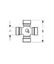 [WALT35.00.131] Kruis 32x76 met 1 smeernippel lateraal - serie P