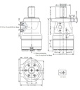 [DANF151H1002] Motor OMH 200 cc - as 32 mm - max.370 t/min - max. 75 l/min - max. 175 bar - Side port