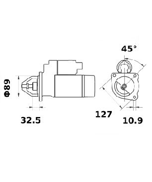 [ISKRIS1160] Reductiestarter Mahle MS295  4,2 Kw - 12V - 10T 