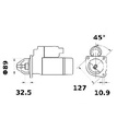 [ISKRIS1160] Reductiestarter Mahle MS295  4,2 Kw - 12V - 10T 