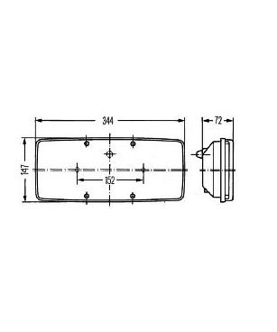[HELL2SD003167-011] Achterlicht - pinker - stop - stand - 344 x 147 x 72 - links