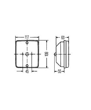 [HELL2ZR003236-051] Binnenverlichting - ba15s - 21w - 117 x 139 x 63