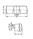 [HELL2SE001680-291] Achterlicht - pinker - stop - stand - plaat - 201 x 76 x 71 - links