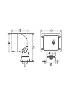 [HELL1GA007506-011] Werklamp - 112 x 102 x 97 - H3
