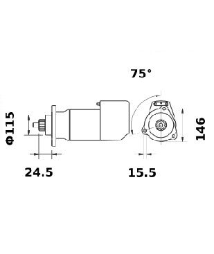 [ISKRIS9020] Starter Iskra  6,6 Kw - 24V - 11T