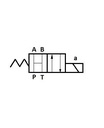 [DKWK 80 300 001 S] Verdeler 4/2.  P - A - B - T  verbonden. 12V