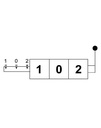 [DKWK 80 101 928] Vaste stand hendel. Duwen en trekken