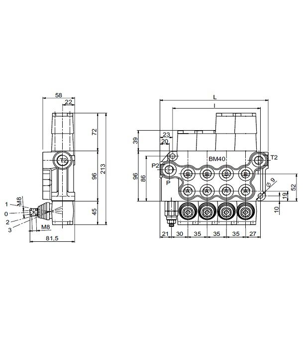 [DKWK 80 102 012] Verdeler 1xDW + 1xEW 45L/min - 3/8"