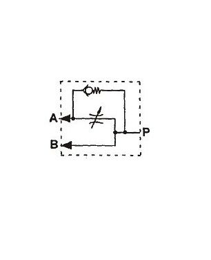 [DKWK 80 007 252] Debietregelaar 3/4" x 1/2" BSP - max 65L - prioriteit regelbaar 0 - 25L - met terugslagklep