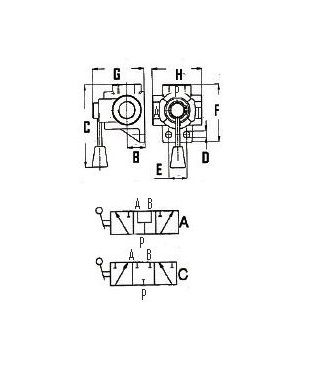 [DKWK 80 900 010] Kogelkraan 3 wegen 1/2" BSP binnen - gietijzer