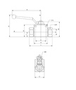 [DKWK 80 900 111] Kogelkraan 2 wegen 3/8" BSP binnen