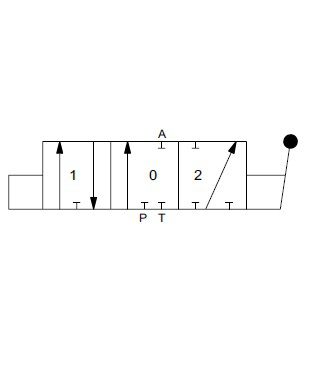 [DKWK 80 103 852] Schuif enkelwerkend A-P-T gesl. (Joy-stick)