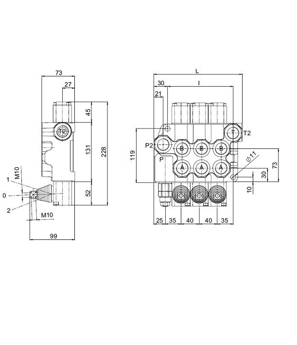 [DKWK 80 104 001] Verdeler 1xDW 90L/min - 3/4"